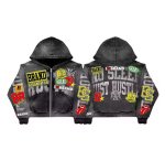 画像1: American Retro-Vintage Style Print Zip-Up Hoodie　ユニセックス 男女兼用アメリカンレトロヴィンテージスタイルプリント ジップアップフーディパーカースウェット (1)