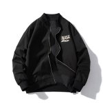 画像2: NASA x Spaceship Illustration Varsity Jacket stadium jacket baseball uniform jacket blouson ユニセックス男女兼用NASAナサ×宇宙船イラストスタジアムジャンパー スタジャン ジャケットブルゾン (2)