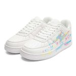 画像3: Unisex Graphic Art Lace-Up Leather Sneakerssneakers　ユニセックス男女兼用厚底レザーグラフィックアートレースアップスニーカーシューズ (3)
