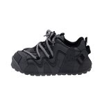 画像2: Unisex Platform Lace-Up Leather Sneakerssneakers　ユニセックス男女兼用厚底プラットフォームレザーレースアップスニーカーシューズ (2)
