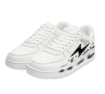 画像2: Unisex Graphic Art Lace-Up Leather Sneakerssneakers　ユニセックス男女兼用厚底レザーグラフィックアートレースアップスニーカーシューズ (2)
