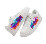 画像4: Unisex Graphic Art Lace-Up Leather Sneakerssneakers　ユニセックス男女兼用厚底レザーグラフィックアートレースアップスニーカーシューズ (4)