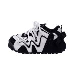 画像1: Unisex Platform Lace-Up Leather Sneakerssneakers　ユニセックス男女兼用厚底プラットフォームレザーレースアップスニーカーシューズ (1)