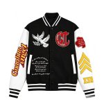 画像3: Guardian angel embroidery baseball uniform jacket blouson ユニセックス男女兼用ガーディアンエンジェル守護天使刺繍スタジアムジャンパー スタジャン ジャケットブルゾン (3)