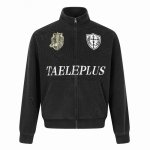 画像4: Emblem-Print Stand-Collar Zip-Up Sweat Jacket blouson ユニセックス男女兼用エンブレムプリントスタンドカラージップアップスタジアムジャンパー スタジャン ジャケットブルゾン (4)