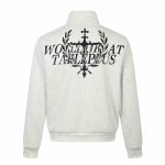 画像3: Emblem-Print Stand-Collar Zip-Up Sweat Jacket blouson ユニセックス男女兼用エンブレムプリントスタンドカラージップアップスタジアムジャンパー スタジャン ジャケットブルゾン (3)