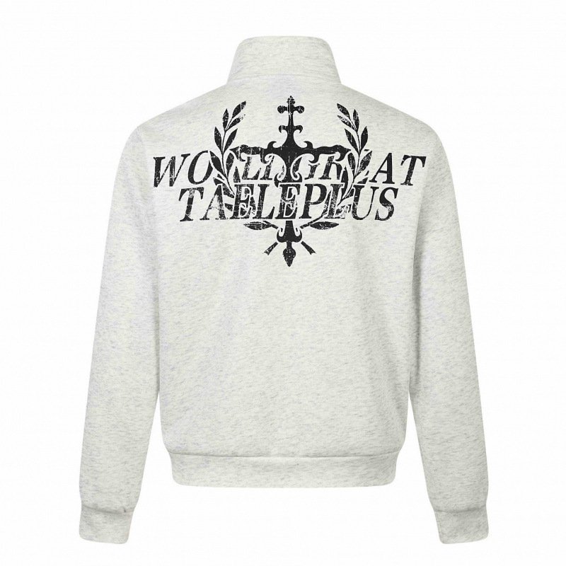 画像3: Emblem-Print Stand-Collar Zip-Up Sweat Jacket blouson ユニセックス男女兼用エンブレムプリントスタンドカラージップアップスタジアムジャンパー スタジャン ジャケットブルゾン (3)