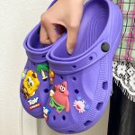 画像6: SpongeBob sandals slippers スポンジボブ チャーム付き 厚底 シャワー ステッピング クロッグ サンダル スリッパ (6)