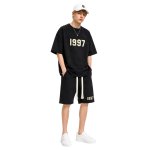 画像1: 1997 Over Size Print T-shirt and Short Pants Set Up ユニセックス 男女兼用 1997 ロゴ プリント オーバーサイズ  Tシャツ & ショートパンツ セットアップ (1)