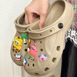 画像5: SpongeBob sandals slippers スポンジボブ チャーム付き 厚底 シャワー ステッピング クロッグ サンダル スリッパ (5)