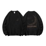 画像2: Paisley Moon sweat shirts ユニセックス 男女兼用 ペイズリー 月 ムーン プリント スウェットトレーナー (2)
