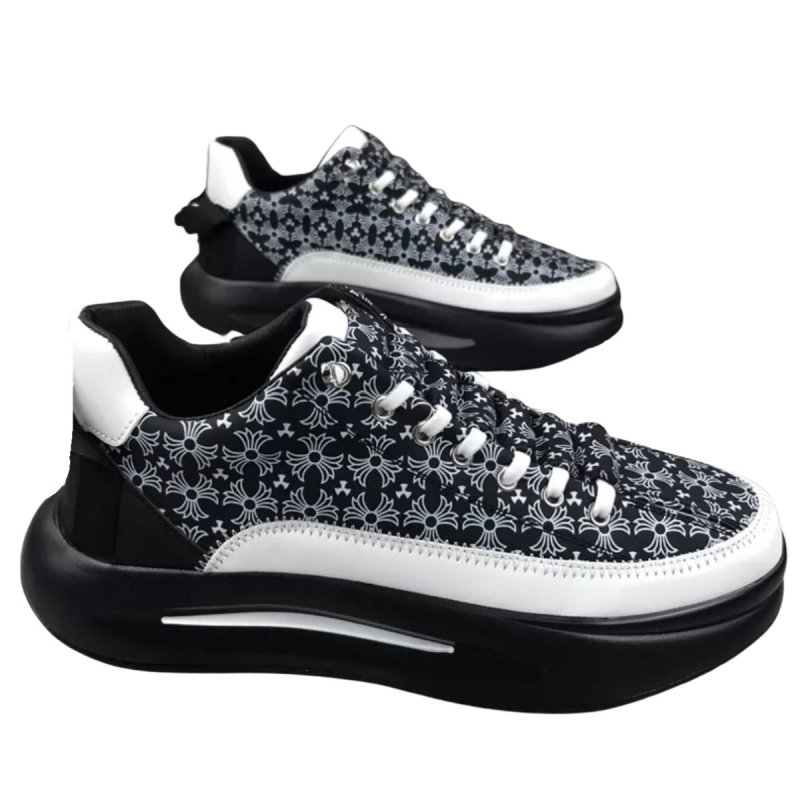 画像1: Cross color matching lace-up sneakers 男女兼用 ユニセックス クロス 十字架 モノグラム 総柄 マッチング レースアップ スニーカー (1)