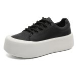 画像4: Unisex  men's thick soled platform casual sneakers chunky lace-up sneakers ユニセックス 男女兼用 メンズ 厚底 チャンキーソール レースアップ スニーカー 大きなサイズあり (4)