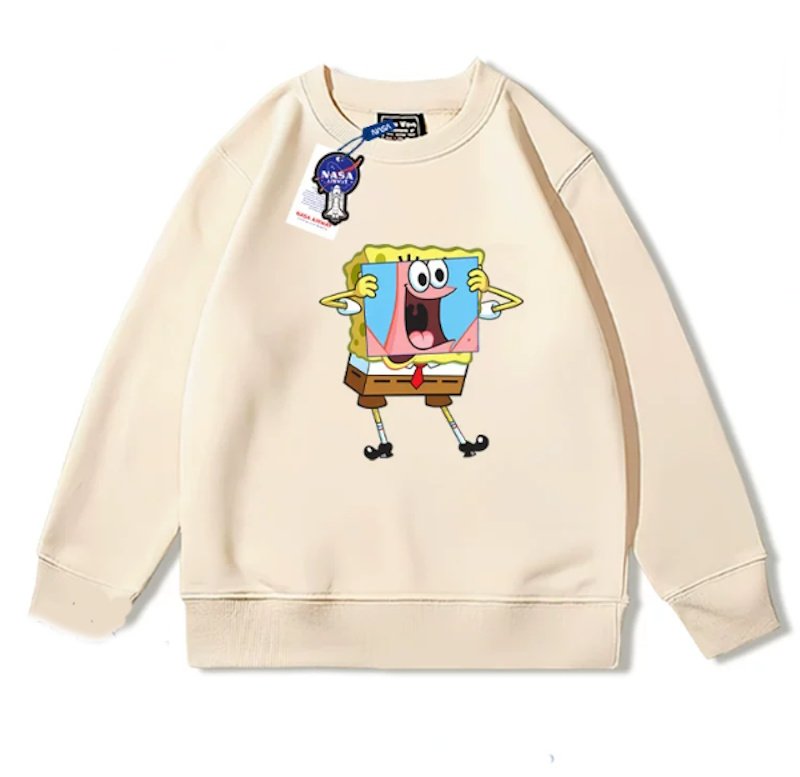 画像1: Colorful SpongeBob& Patrick sweat shirts ユニセックス 男女兼用 カラフルスポンジボブ＆パトリック プリント スウェットトレーナー (1)