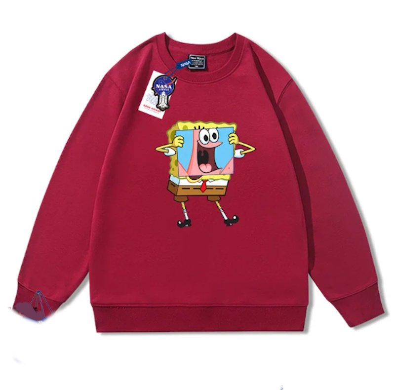画像4: Colorful SpongeBob& Patrick sweat shirts ユニセックス 男女兼用 カラフルスポンジボブ＆パトリック プリント スウェットトレーナー (4)