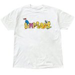 画像1: Simpson family alphabet illustrationT-Shirt ユニセックス 男女兼用 シンプソンファミリーアルファベットイラスト Tシャツ (1)