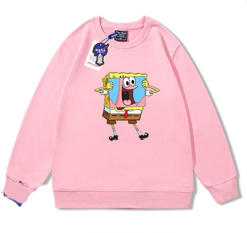 画像5: Colorful SpongeBob& Patrick sweat shirts ユニセックス 男女兼用 カラフルスポンジボブ＆パトリック プリント スウェットトレーナー (5)