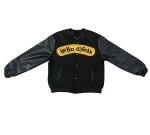 画像3: Snoopy Embroidered Leather Varsity Jacket baseball uniform jacket blouson ユニセックス男女兼用スヌーピー刺繍レザースタジアムジャンパー スタジャン ジャケットブルゾン (3)
