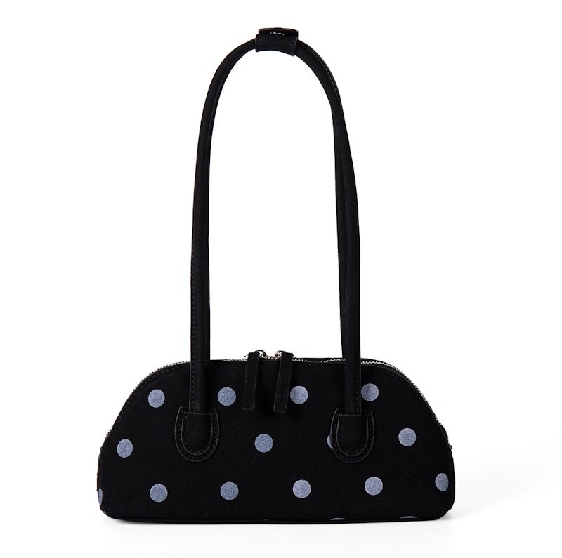 画像1: Polka-dot mini tote/shoulder/underarm Boston bag　ドット水玉柄ミニトートショルダーアンダーアームボストンバッグ (1)