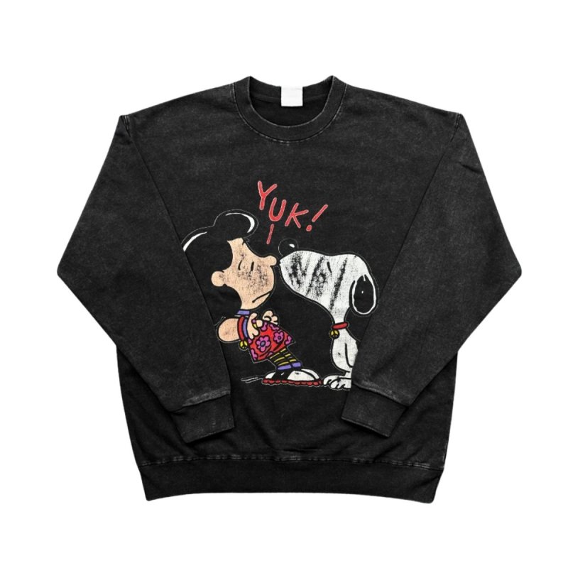 画像1: Snoopy & Lucy Vintage-Style Sweatshirt sweat ユニセックス 男女兼用 スヌーピー&ルーシーヴィンテージスタイル スウェットトレーナー (1)