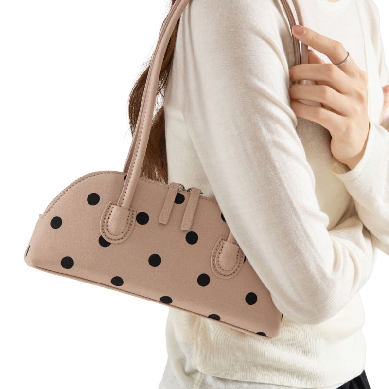 画像5: Polka-dot mini tote/shoulder/underarm Boston bag　ドット水玉柄ミニトートショルダーアンダーアームボストンバッグ (5)