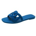 画像4: Flat leather sandals slippers フラット ピッグノーズ ジェリーサンダル スリッパ    (4)