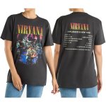 画像2: Unisex Nirvana Neon Flower Print T-Shirt 男女兼用 ニルヴァーナ× 蛍光フラワープリント ヴィンテージ風 半袖ラウンドネック Tシャツ ユニセックス 男女兼用 バンドT (2)