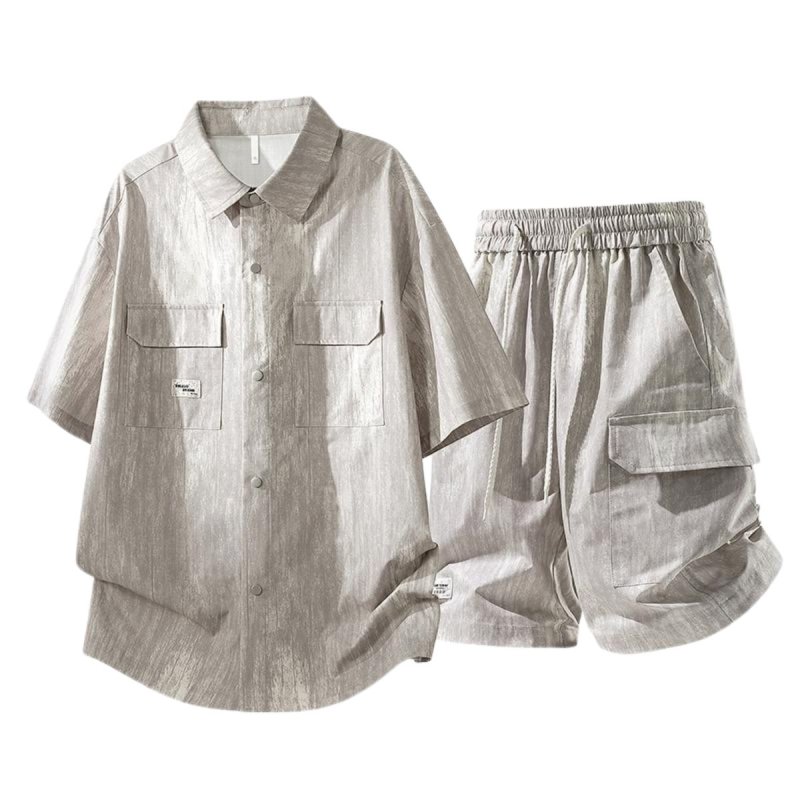 画像3: NASA Stripe Short Sleeve Shirt + Short Pant Set up Matching Set  ユニセックス 男女兼用 ストライプ マッチングセット  セットアップ 上下 大きなサイズあり (3)