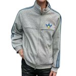 画像1: Bart Simpson Small-Logo Zip-Up Sweat Jacket baseball uniform jacket blouson ユニセックス男女兼用ワンポイントバートシンプソン スウェットジップアップジャケットスタジャン ブルゾン (1)