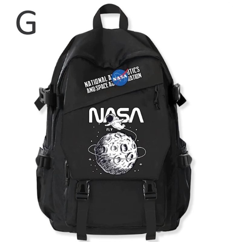 画像8: NASA x Astronaut Backpack BAG ユニセックス男女兼用 NASA×宇宙×宇宙飛行士&プリンバックパック トートショルダーバッグ (8)