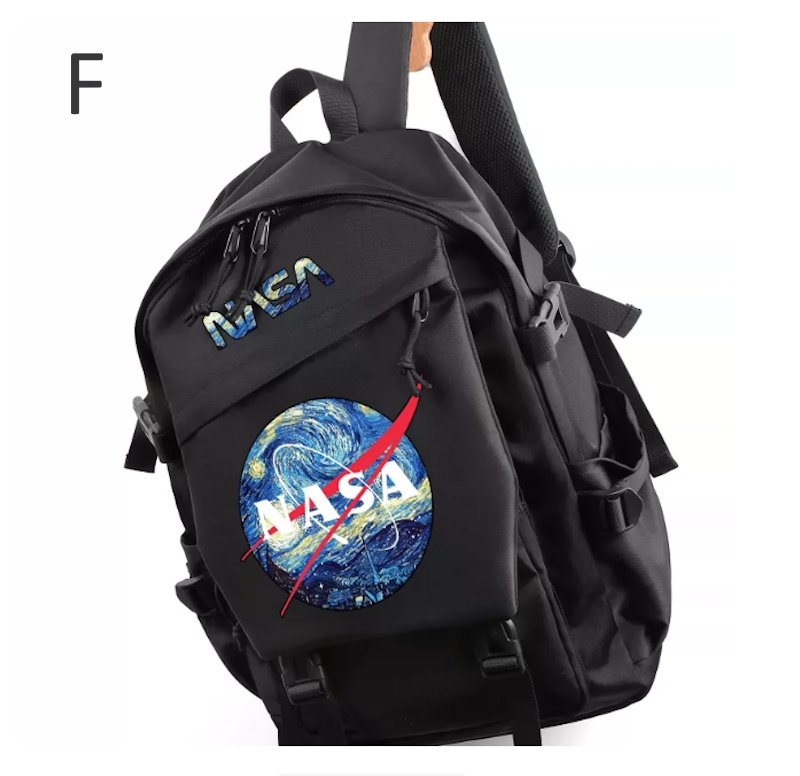 画像7: NASA x Astronaut Backpack BAG ユニセックス男女兼用 NASA×宇宙×宇宙飛行士&プリンバックパック トートショルダーバッグ (7)