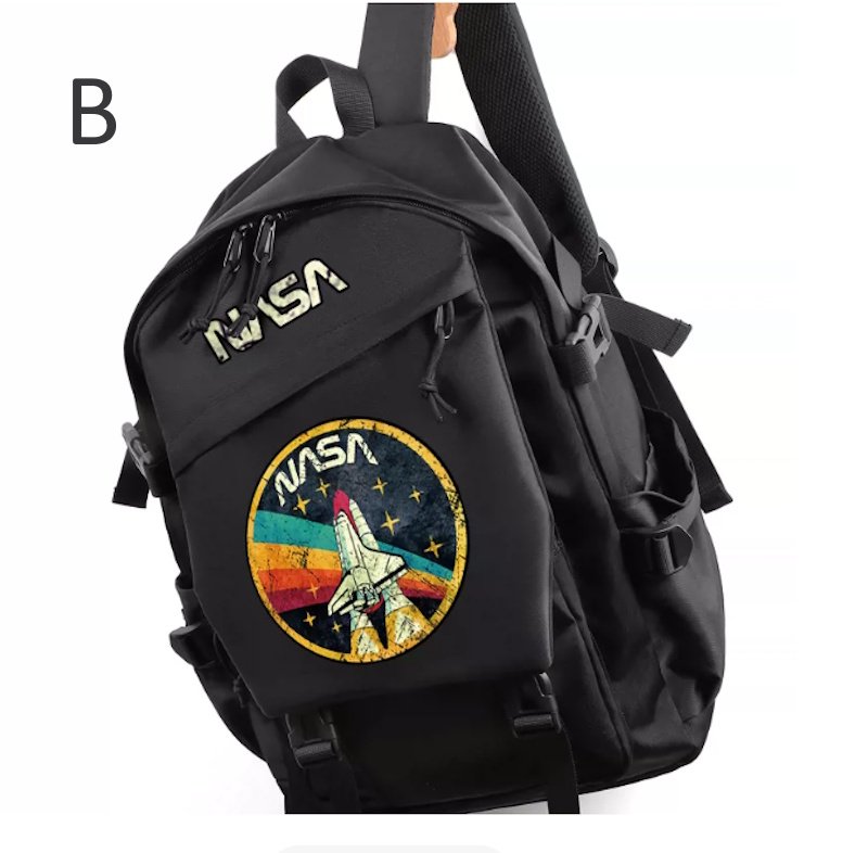 画像3: NASA x Astronaut Backpack BAG ユニセックス男女兼用 NASA×宇宙×宇宙飛行士&プリンバックパック トートショルダーバッグ (3)