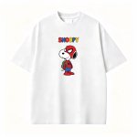 画像2: Unisex Spider-Man x Snoopy T-Shirt   ユニセックス 男女兼用スヌーピースパイダーマン プリント 半袖 Tシャツ (2)