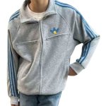 画像2: Bart Simpson Small-Logo Zip-Up Sweat Jacket baseball uniform jacket blouson ユニセックス男女兼用ワンポイントバートシンプソン スウェットジップアップジャケットスタジャン ブルゾン (2)