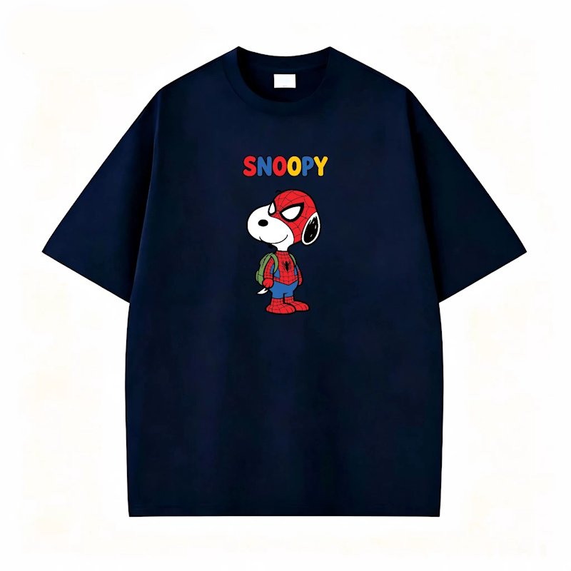 画像4: Unisex Spider-Man x Snoopy T-Shirt   ユニセックス 男女兼用スヌーピースパイダーマン プリント 半袖 Tシャツ (4)