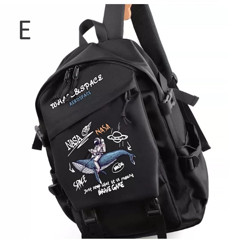 画像6: NASA x Astronaut Backpack BAG ユニセックス男女兼用 NASA×宇宙×宇宙飛行士&プリンバックパック トートショルダーバッグ (6)