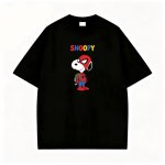 画像1: Unisex Spider-Man x Snoopy T-Shirt   ユニセックス 男女兼用スヌーピースパイダーマン プリント 半袖 Tシャツ (1)