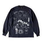 画像1: Vintage The Powerpuff Girls puff ＆baby goat Round Neck T-Shirt   ユニセックス男女兼用ビンテージパフパワフルガールズ＆ベビーゴートプリント長袖Tシャツ (1)