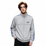 画像2: Bart Simpson Small-Logo Zip-Up Sweat Jacket baseball uniform jacket blouson ユニセックス男女兼用ワンポイントバートシンプソン スウェットジップアップジャケットスタジャン ブルゾン (2)