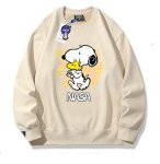 画像1: Unisex NASA x Snoopy & Woodstock sweat shirts ユニセックス 男女兼用 NASA×スヌーピー＆ウッドストック プリント スウェットトレーナー (1)