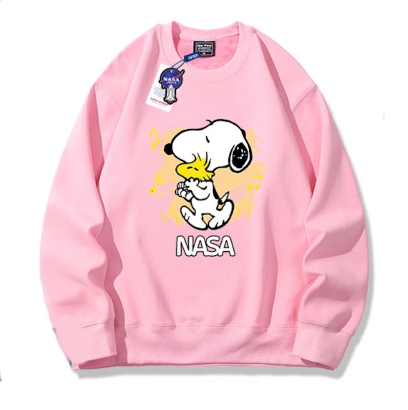 画像9: Unisex NASA x Snoopy & Woodstock sweat shirts ユニセックス 男女兼用 NASA×スヌーピー＆ウッドストック プリント スウェットトレーナー (9)