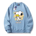 画像6: Unisex NASA x Snoopy & Woodstock sweat shirts ユニセックス 男女兼用 NASA×スヌーピー＆ウッドストック プリント スウェットトレーナー (6)