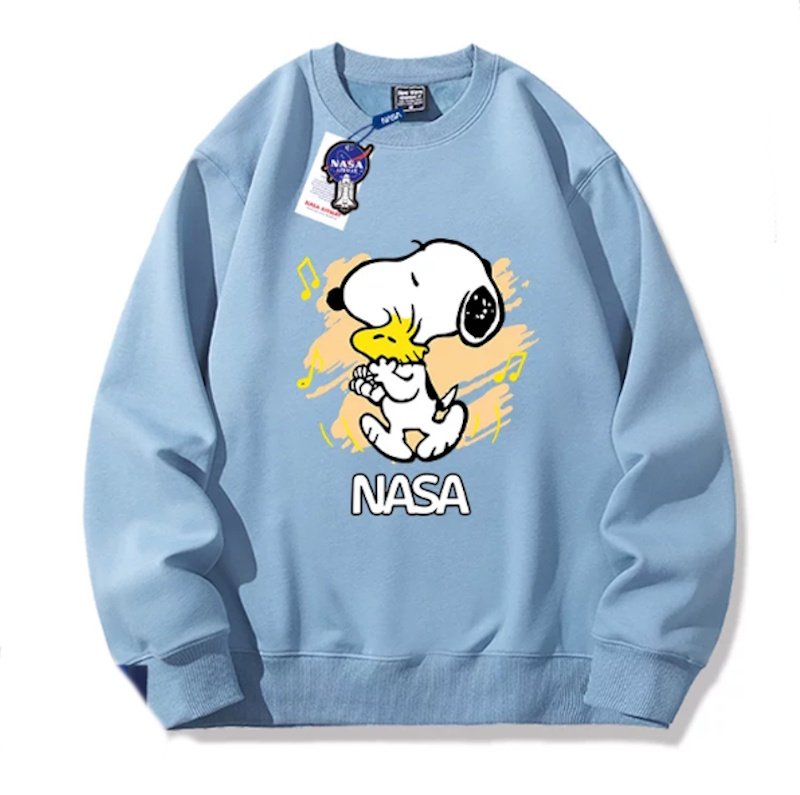 画像6: Unisex NASA x Snoopy & Woodstock sweat shirts ユニセックス 男女兼用 NASA×スヌーピー＆ウッドストック プリント スウェットトレーナー (6)