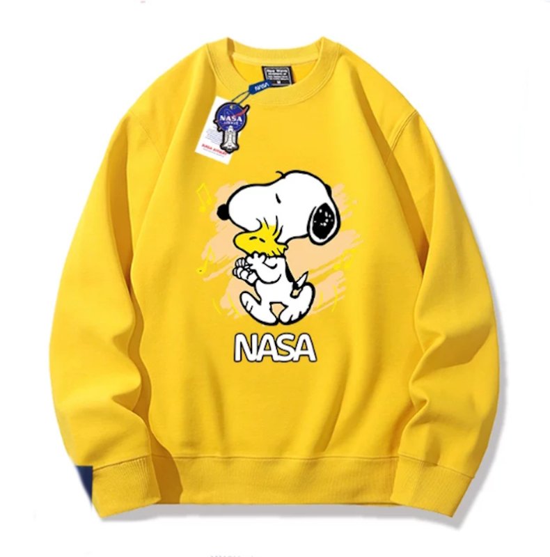 画像7: Unisex NASA x Snoopy & Woodstock sweat shirts ユニセックス 男女兼用 NASA×スヌーピー＆ウッドストック プリント スウェットトレーナー (7)
