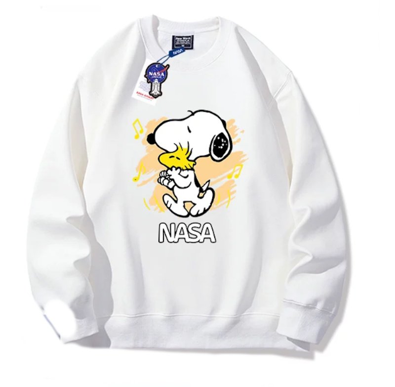 画像3: Unisex NASA x Snoopy & Woodstock sweat shirts ユニセックス 男女兼用 NASA×スヌーピー＆ウッドストック プリント スウェットトレーナー (3)