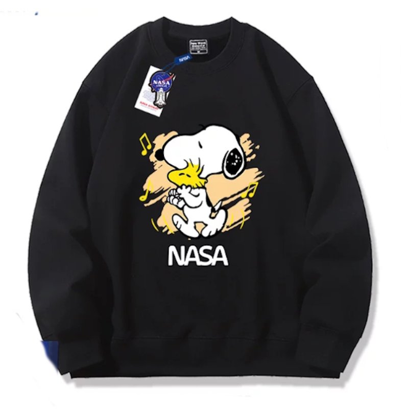 画像4: Unisex NASA x Snoopy & Woodstock sweat shirts ユニセックス 男女兼用 NASA×スヌーピー＆ウッドストック プリント スウェットトレーナー (4)