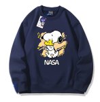 画像2: Unisex NASA x Snoopy & Woodstock sweat shirts ユニセックス 男女兼用 NASA×スヌーピー＆ウッドストック プリント スウェットトレーナー (2)