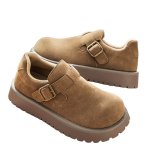 画像5: Mens Unisex Wide-Toe Leather Slip-Ons Sneakers  ビッグトゥレザースリッポンローファースニーカー シューズ (5)