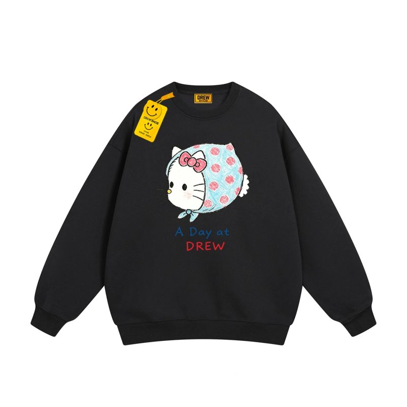 画像2: Unisex Polka-dot Scarf Kitty Style Sweatshirt shirts ユニセックス 男女兼用プリントドットスカーフキティースタイルスウェットシャツ スウェットトレーナー (2)
