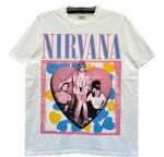 画像1: Unisex Nirvana Photo Print Rock Band T-Shirt 男女兼用 ニルヴァーナフォトプリント ヴィンテージ風 半袖ラウンドネック Tシャツ  バンドT (1)